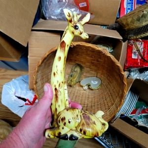 Vintage Giraffes Safari animal ceramic figure